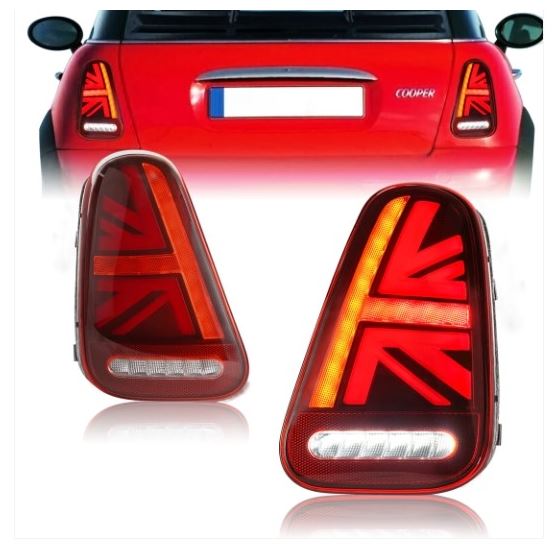 Archaic,Full,LED,Red,Tail,Lights,Assembly,For,Mini,Cooper,R50-R53,2001-2008,E-mark