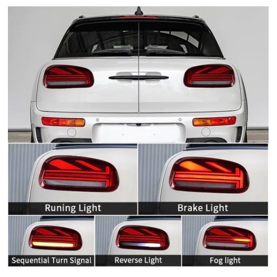 Archaic,Full,LED,Tail,Lights,Assembly,For,Mini,Clubman,F54,2016-2020,Smoked,Red