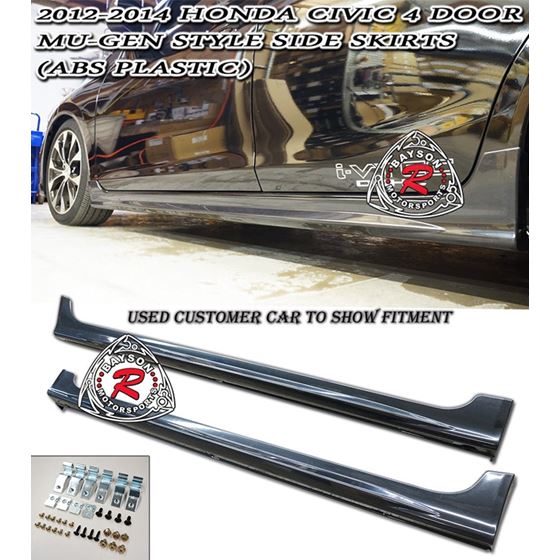 Bayson R MU Style Side Skirts For 2012-2015 Honda 