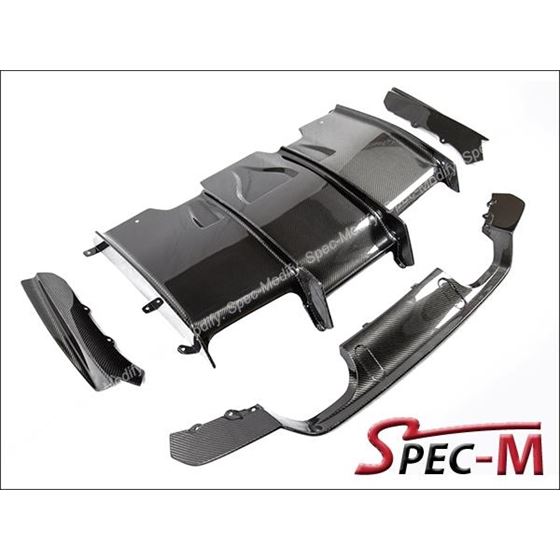 PSM Style Carbon Fiber Rear Bumper Diffuser (4pcs)