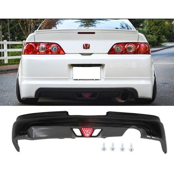 2005-2006,ACURA,RSX,MUGEN,STYLE,REAR,BUMPER,LIP,WITH,THIRD,BRAKE,LIGHT,LED