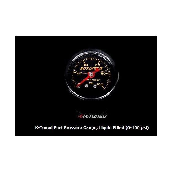 K-TUNED FUEL PRESSURE GAUGE, LIQUID FILLED (0-100PSI)