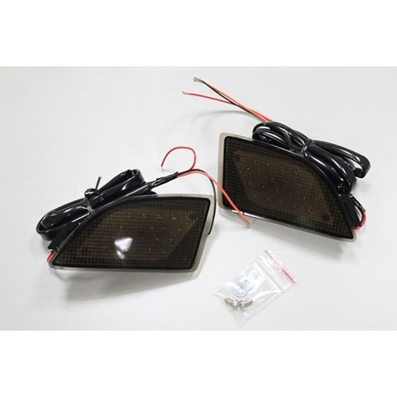 2013-2014, MAZDA, 3, HATCHBACK, LED, REAR, BUMPER, REFLECTORS, SMOKED