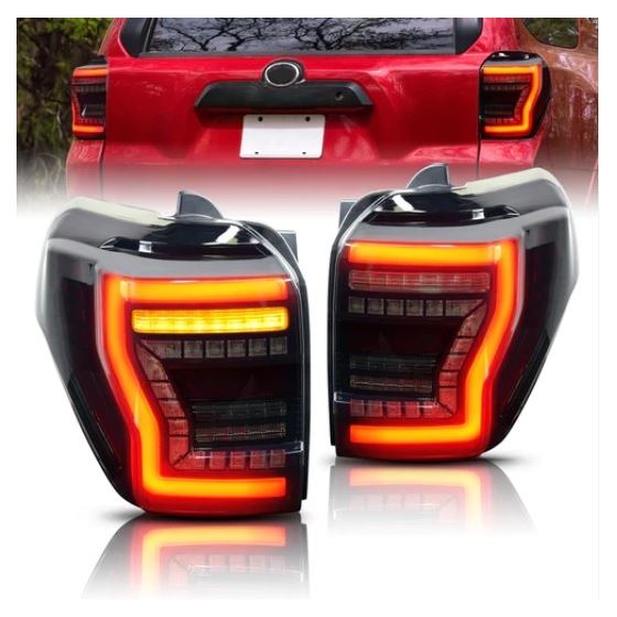 Archaic,Full,LED,Smoked,Red,Tail,Lights,Assembly,For,Toyota,4Runner,2014-2021