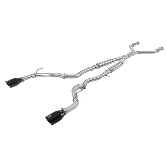 aFe,Takeda,2.5in,304,SS,CatBack,Exhaust,System,Black,Tips,16-18,Infiniti,Q50,V6-3.0L,tt