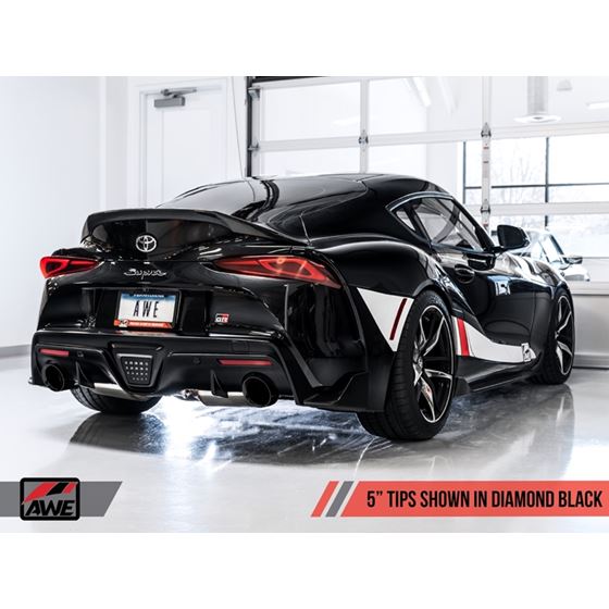 AWE,2020,Toyota,Supra,A90,Resonated,Touring,Edition,Exhaust,5in,Diamond,Black,Tips