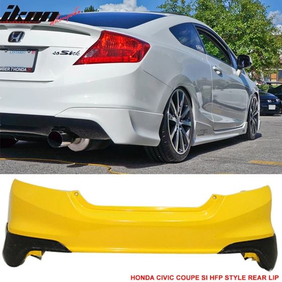 Ikonmotorsports 2012-2013 Civic Coupe Si Only HF-P Style Rear Aprons Lip PU