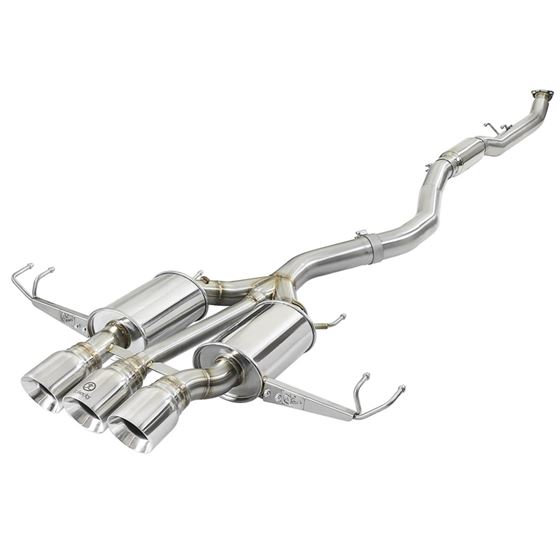 aFe,Takeda,3in,304,SS,Cat,Back,Exhaust,Tri,Polished,Tips,17-18,Honda,Civic,Type,R,L4,2.0L,Turbo
