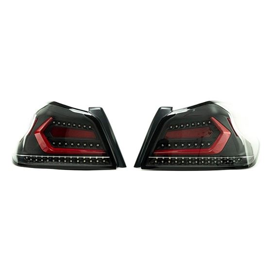 OLM EVOLUTION TAIL LIGHT (CLEAR LENS, BLACK BASE, RED C BAR) SUBARU WRX/ STI 2015+1