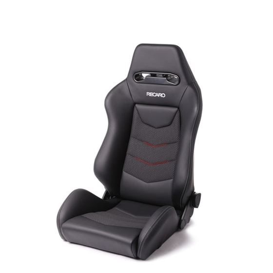 RECARO SEAT SPEED V DRIVER BLACK LEATHER/RED SUEDE