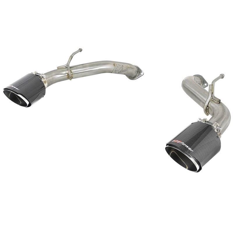 aFe Takeda 2.5in 304 SS AxleBack Exhaust w/ Carbon Fiber Tips 1619 Infiniti Q50 V63.0L (tt)