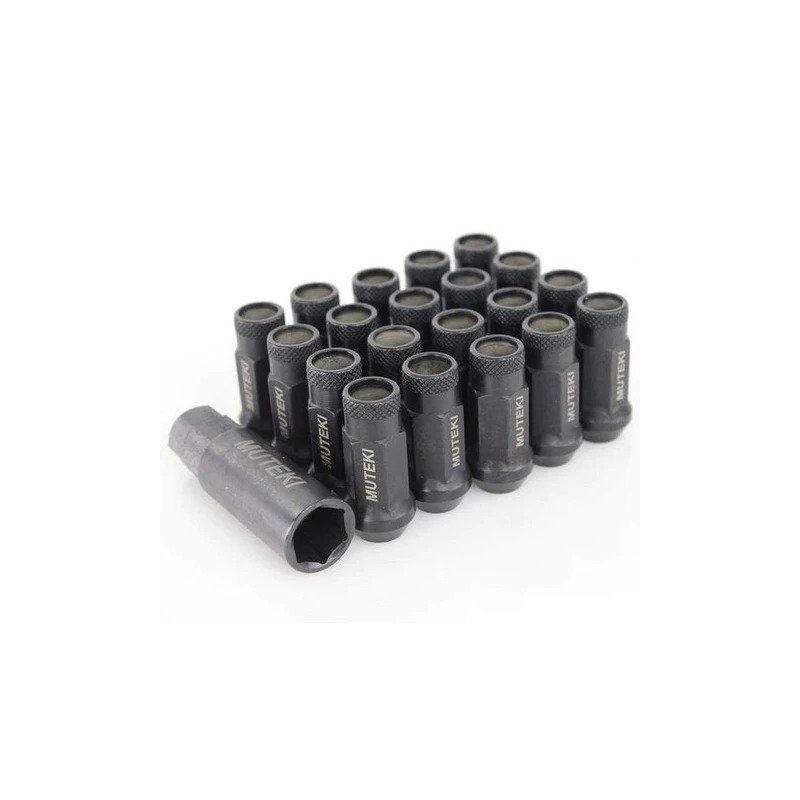 Muteki SR48 Open End Lug Nuts M12 x 1.50 Black